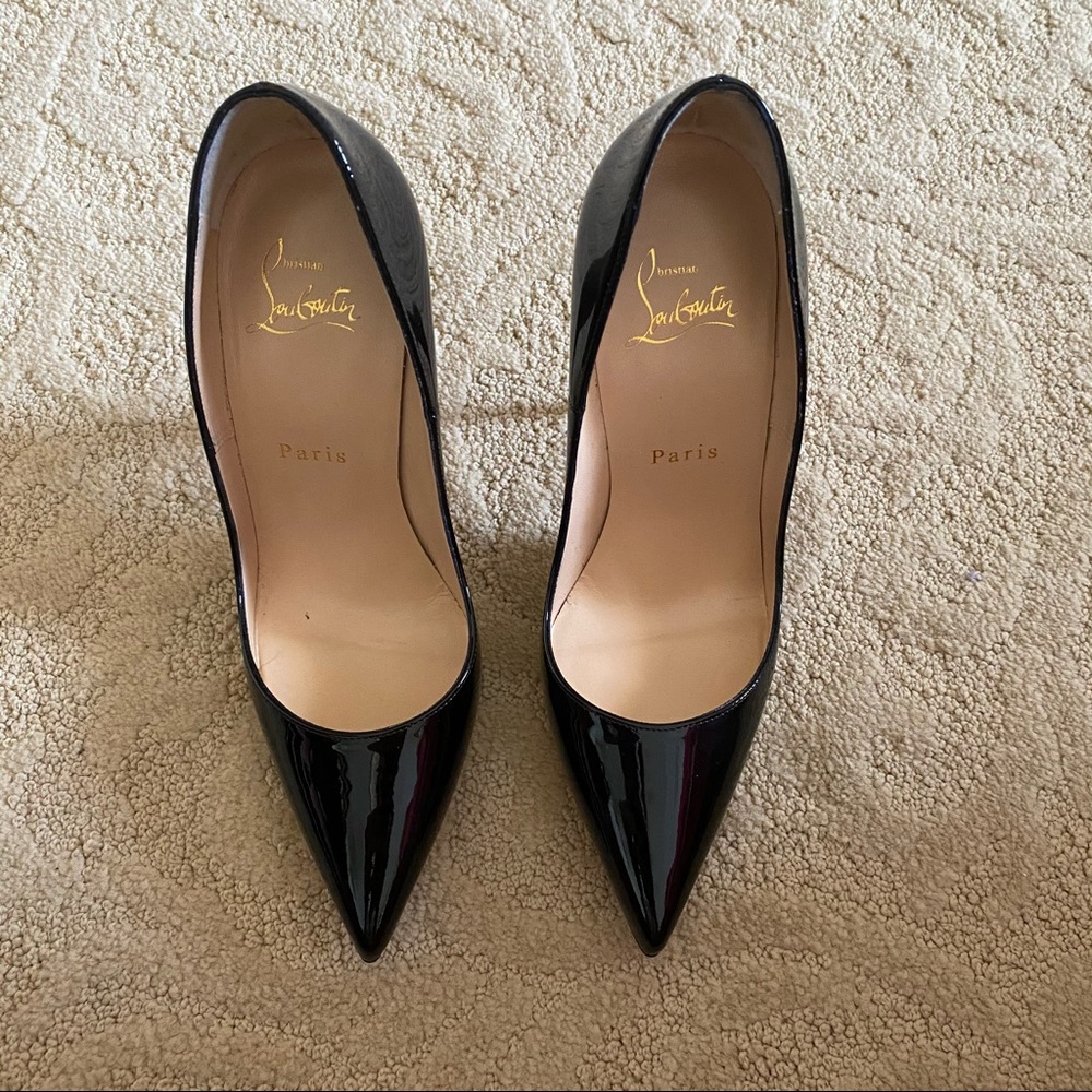 Christian Louboutin Patent Black So Kate 120